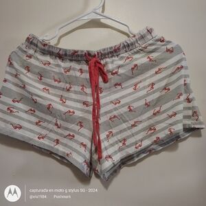 Cuddl Duds Gray and Red Sleepwear Shorts